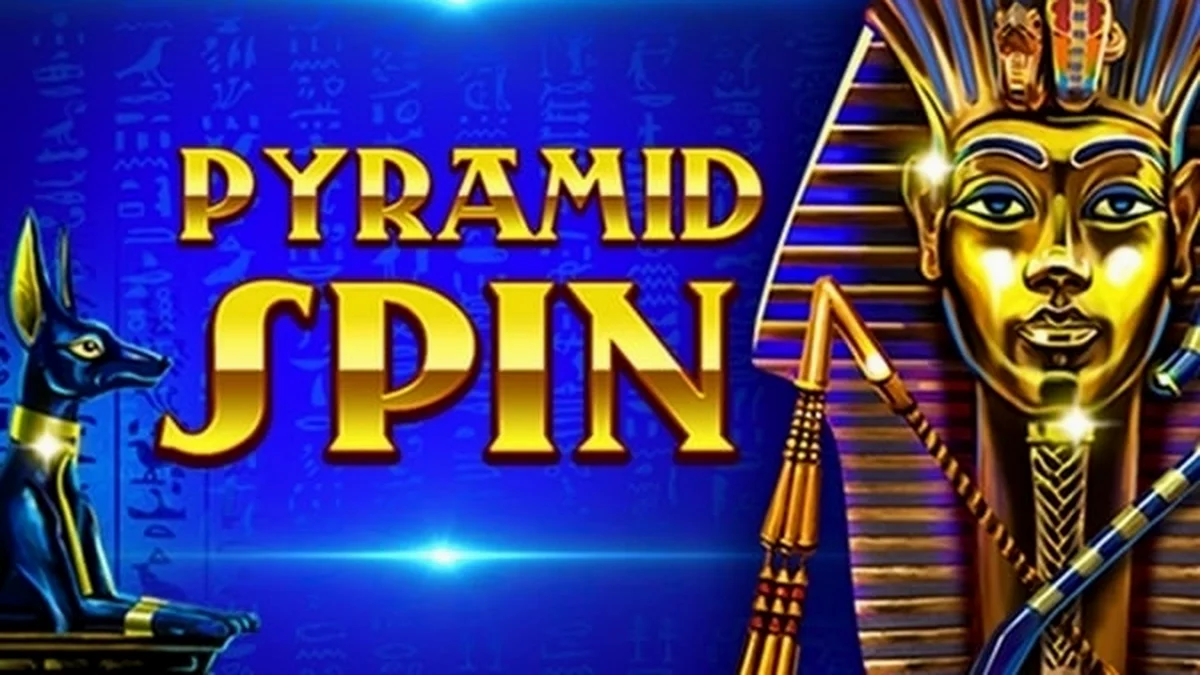 Tampilan visual mesin slot Pyramid Spin dengan latar belakang piramida